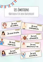 Vorschau - Bildkarten - Les émotions - Kärtchen - Deckblatt