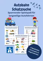 Vorschau - Spiele - Autobahn Schatzsuche, Suchspiel ab 4 Jahren, Reisespiel - Deckblatt