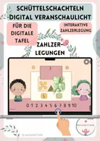 Vorschau - Spiele - Interaktive Schüttelschachtel für die digitale Tafel- Veranschaulichung der Zahlzerlegung - Deckblatt