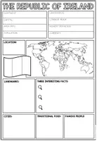 Vorschau - Arbeitsblätter - Ireland Fact File / Steckbrief – Landeskunde und Fakten zu Irland | Englisch Arbeitsblatt 7.–8. Klasse - Seite 1