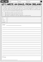 Vorschau - Arbeitsblätter - IRELAND - Let's write an Email from Ireland! (Worksheet + Help Card) - Seite 1