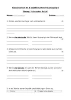 Vorschau - Klassenarbeiten - Klassenarbeit "Römer" inkl. Erwartungshorizont - Deckblatt