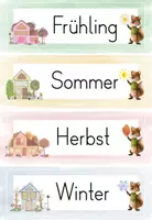 Vorschau - Präsentationen/Tafelbilder - Tafelkalender Fuchsklasse – Wetter, Datum & Jahreszeiten mit dem Klassentier Fuchs 🦊 - Seite 1