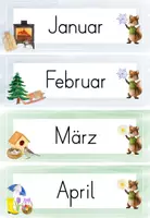 Vorschau - Präsentationen/Tafelbilder - Tafelkalender Fuchsklasse – Wetter, Datum & Jahreszeiten mit dem Klassentier Fuchs 🦊 - Seite 2