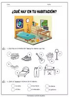 Vorschau - Spiele - Wortschatz:¿Qué hay en tu habitación? - Seite 1