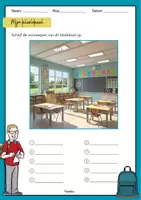 Vorschau - Arbeitsblätter - School - Mijn klaslokaal (mit Differenzierung) - Seite 1