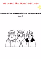 Vorschau - Arbeitsblätter - Three Wise Men Craft & Coloring Template for Grades 1–4 - Seite 2