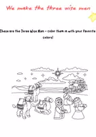Vorschau - Arbeitsblätter - Three Wise Men Craft & Coloring Template for Grades 1–4 - Seite 3