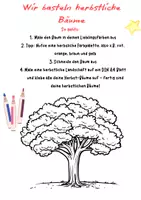 Vorschau - Arbeitsblätter - Bastelvorlage “Herbstliche Bäume” – Kreatives Herbstprojekt für Klasse 1–4 - Seite 3