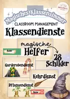 Vorschau - Poster - Magisches Klassenzimmer | Klassendienste | Helfende Hände - Deckblatt