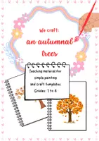 Vorschau - Arbeitsblätter - Autumn Trees Craft & Coloring Template for Grades 1–4 | WORKSHEET - Deckblatt