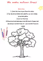 Vorschau - Arbeitsblätter - Autumn Trees Craft & Coloring Template for Grades 1–4 | WORKSHEET - Seite 2