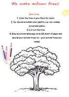 Vorschau - Arbeitsblätter - Autumn Trees Craft & Coloring Template for Grades 1–4 | WORKSHEET - Seite 3