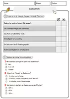 Vorschau - Arbeitsblätter - Badminton Arbeitsblätter mit Fragen + Lösungen Sport Lesetext - Seite 2