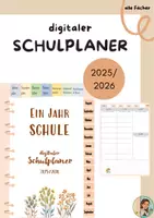 Vorschau - Lehrpläne/Lehrermaterial - digitaler Schulplaner Lehrerkalender 2025/2026 - Deckblatt