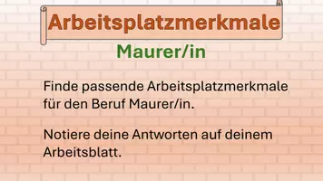 Vorschau - Arbeitsblätter - Arbeitsplatzmerkmale Beruf Maurer/in Präsentation - Seite 2