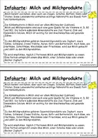 Vorschau - Arbeitsblätter - Arbeitsblatt und Infokarte Ernährungspyramide Lebensmittelgruppe Milch und Milchprodukte - Seite 1