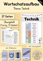 Vorschau - Arbeitsblätter - Wortschatzheft: Technik - Deckblatt