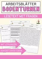 Vorschau - Arbeitsblätter - Bodenturnen Arbeitsblätter mit Fragen + Lösungen Sport Lesetext - Deckblatt