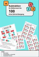Vorschau - Arbeitsblätter - Subtraktion Zahelnraum 100 ohne Zehnerübergang - Deckblatt
