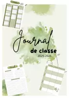 Aperçu - Outils du professeur - Journal de classe - 2025-2026 - vert - Page de couverture