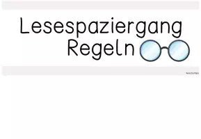 Vorschau - Bildkarten - Lesespaziergang Regeln und Ablauf (2 Versionen) - Seite 1
