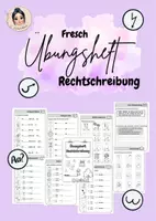Vorschau - Arbeitsblätter - Übungsheft Rechtschreibung nach Fresch - Deckblatt