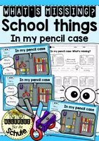 Vorschau - Arbeitsblätter - School things - What's missing? - Deckblatt