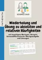 Vorschau - Arbeitsblätter - Wiederholung und Übung: absolute und relative Häufigkeiten - Deckblatt