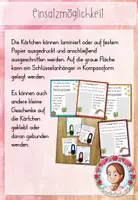 Vorschau - Mal- und Bastelvorlagen - Sommerferien-Grußkärtchen Kompass | Schuljahresende - Seite 3