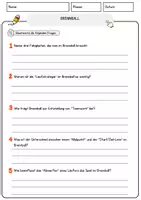 Vorschau - Arbeitsblätter - Brennball Arbeitsblätter mit Fragen + Lösungen Sport Lesetext - Seite 3