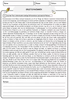 Vorschau - Arbeitsblätter - Brustschwimmen Arbeitsblätter mit Fragen + Lösungen Sport Lesetext - Seite 1