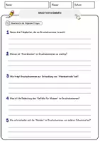 Vorschau - Arbeitsblätter - Brustschwimmen Arbeitsblätter mit Fragen + Lösungen Sport Lesetext - Seite 3