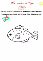 Vorschau - Arbeitsblätter - Malvorlage „Lustige Fische“ – Kreatives Unterwasser-Kunstprojekt für Klasse 1–4 - Seite 3