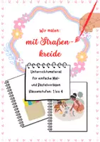 Vorschau - Arbeitsblätter - Malen mit Straßenkreide – Outdoor-Kunstprojekt für Klasse 1–4 - Deckblatt