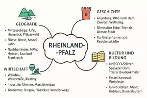 Vorschau - Arbeitsblätter - Arbeitsblatt "Rheinland-Pfalz" + Onlineübung & MP3 + Mindmap + Infografik - Seite 3