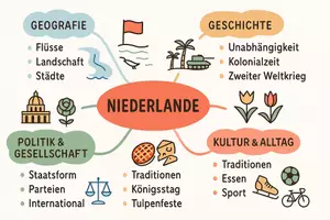 Vorschau - Arbeitsblätter - Lernposter + Arbeitsblätter zum Thema "Niederlande" + Lösung & MP3 + Mindmap + Infografik - Seite 3
