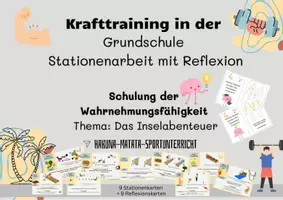 Vorschau - Stationenlernen - Materialpaket Krafttraining in der Schule - Deckblatt