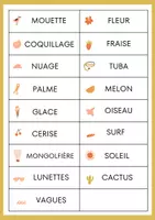 Aperçu - Feuilles d'exercices - Les mots de l'été - Page 1