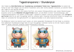 Vorschau - Bildkarten - Nilpferdklasse Tagestransparenz und Stundenplan - Seite 3