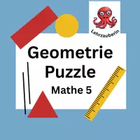 Vorschau - Spiele - Geometriebegriffe (Puzzle) | Mathe 5 - Deckblatt