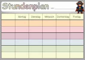 Vorschau - Bildkarten - Affenklasse Tagestransparenz und Stundenplan - Seite 1