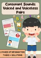 Vorschau - Arbeitsblätter - Englische Laute: Voiced vs. Voiceless Konsonantenpaare - Deckblatt