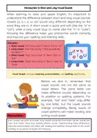 Vorschau - Arbeitsblätter - Vokallaute Englisch: Short Vowels vs. Long Vowels - Seite 1