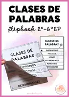 Vista previa - Tarjetas / Manipulativos - Flipbook CLASES DE PALABRAS o CATEGORÍAS GRAMATICALES - Portada