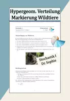Vorschau - Arbeitsblätter - Hypergeometrische Verteilung Markierung Wildtiere - Deckblatt