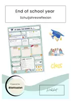 Vorschau - Arbeitsblätter - End of school year - Schuljahresrückblick 7.-10. Klasse - Deckblatt