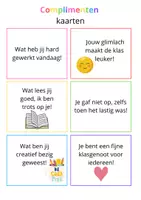 Voorbeeld - complimenten kaarten - Voorblad