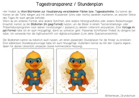 Vorschau - Bildkarten - Entenklasse Tagestransparenz und Stundenplan - Seite 3