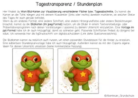 Vorschau - Bildkarten - Schildkrötenklasse Tagestransparenz und Stundenplan - Seite 3